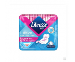 Libresse薇尔舒适V感240日用16片极薄棉柔卫生巾